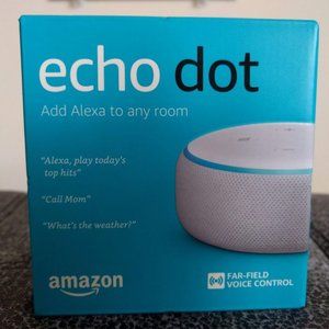 Amazon Echo Dot (3rd Generation) with Power Adapter (15W) BRAND NEW, Unopened Bo